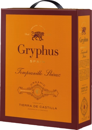 Gryphus Tempranillo Shiraz Vino De La Tierra De Castilla, Bag-in-Box, 3 L